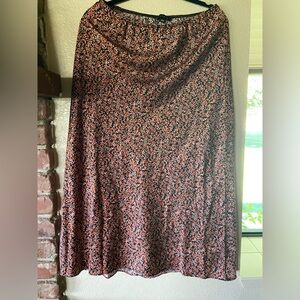 Floral silk skirt